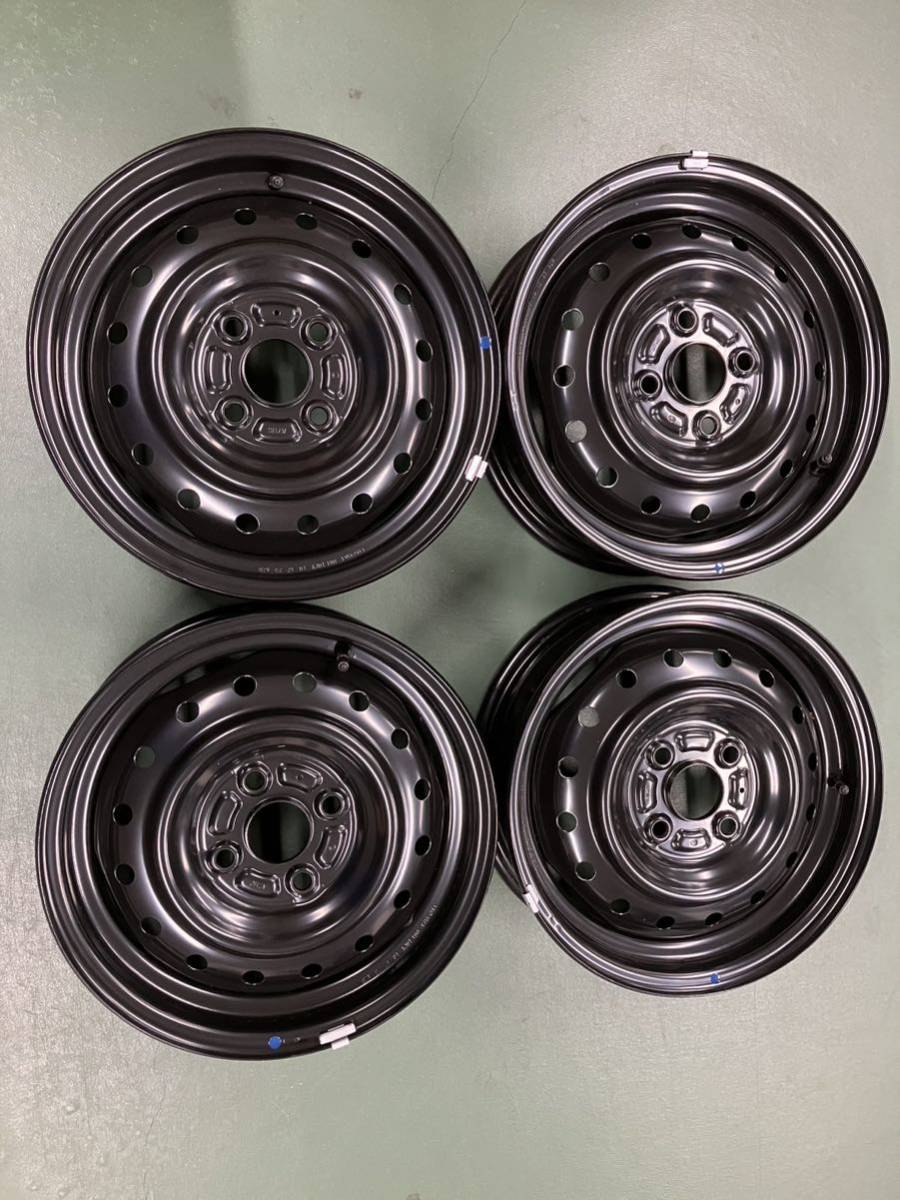 新車外し 15インチ 6J ハブ径54mm スチールホイール 4個セット