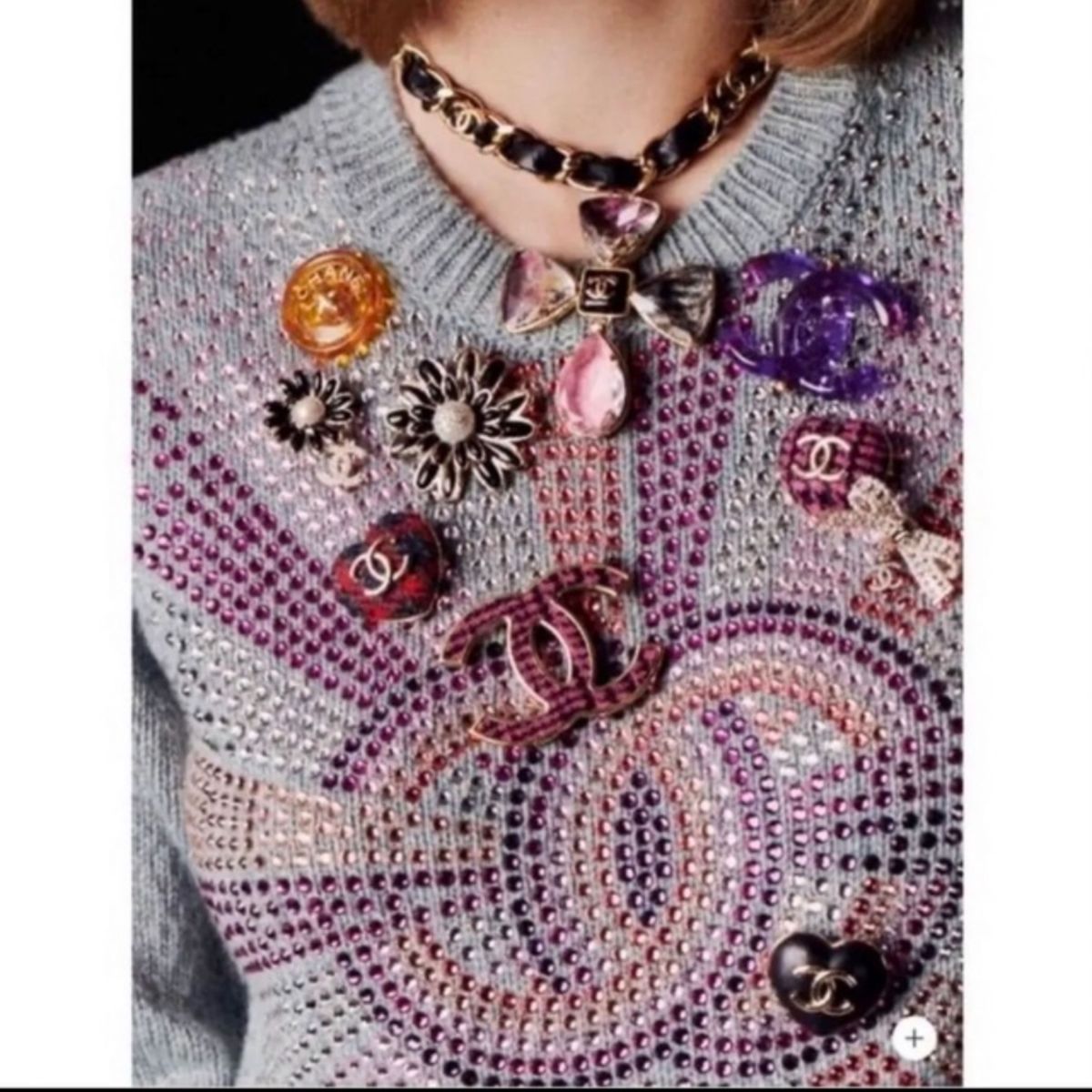 正規品】 CHANEL シャネル ツイード ブローチ ハート ココマーク