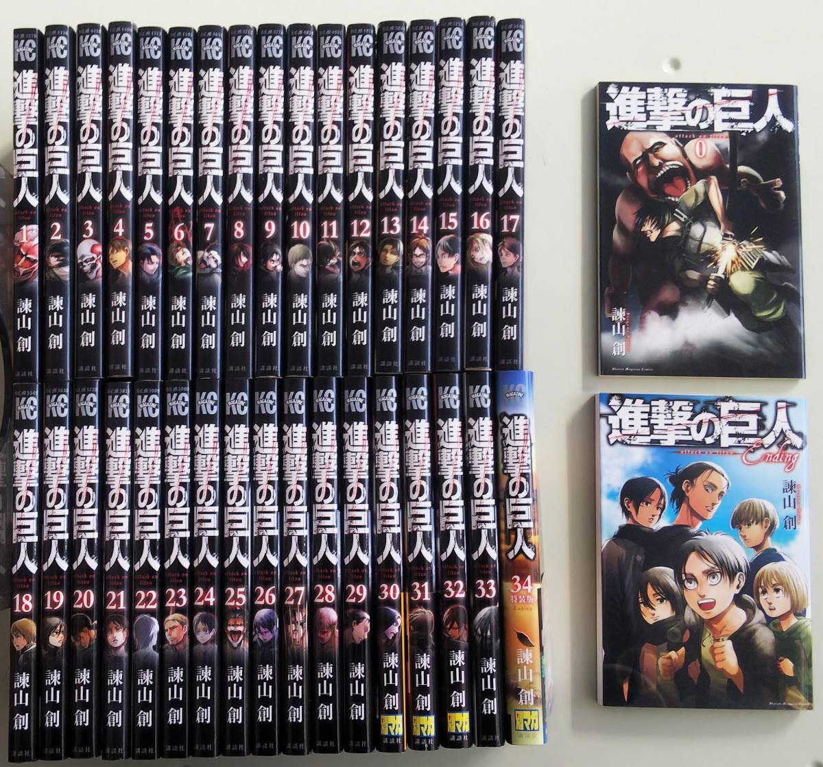 進撃の巨人 全巻セット 1〜24巻新品 25〜34巻中古 進撃の巨人 コミック