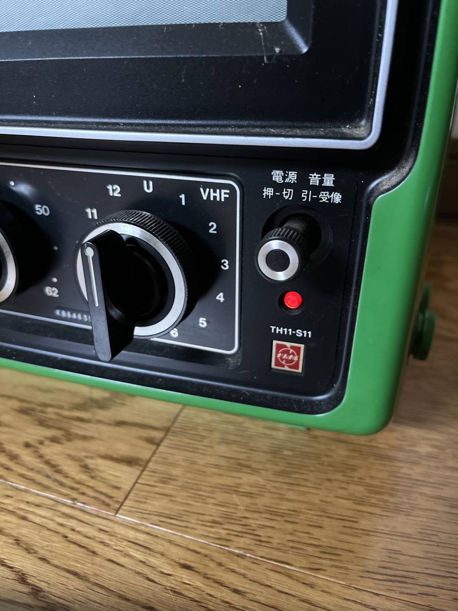 Yahoo!オークション - ナショナルカラーテレビ TH11-S11 緑 昭和レト