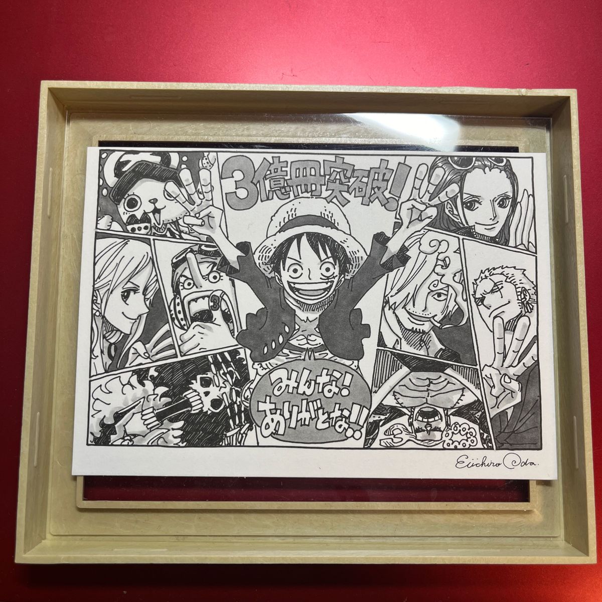 ワンピース 3億冊突破名シーンミニ複製原画10枚コンプリートセット