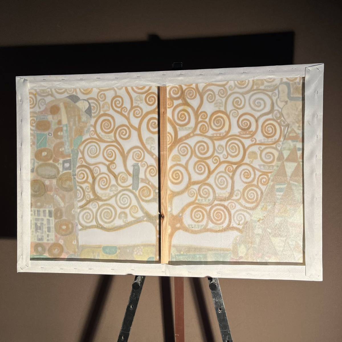 ☆アウトレット☆ 手書き油絵 クリムト生命の木 絵画 インテリア