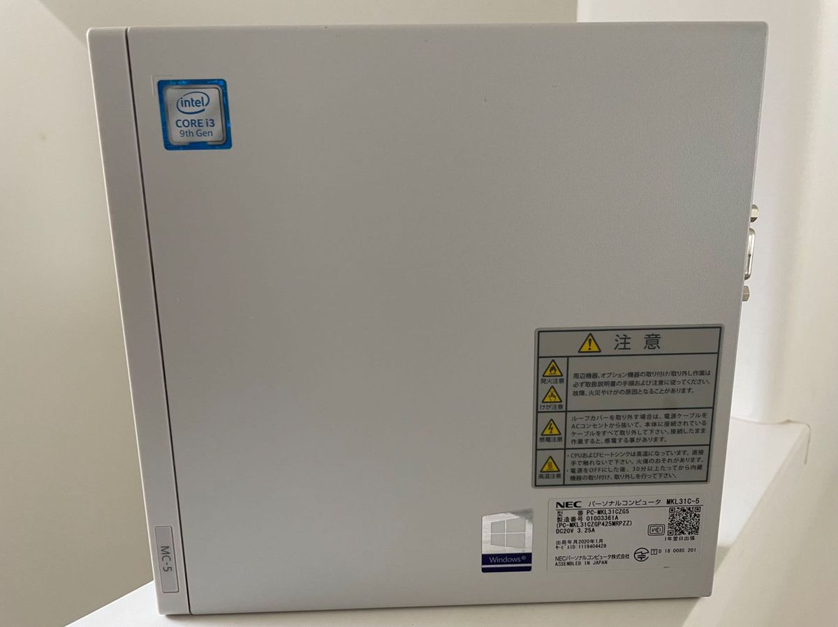 NEC MC-5 Core i3 9100T SSD 512GB Win11 ① NEC MC-5 Core i3 9100T