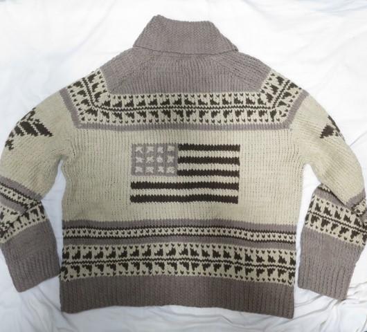 RALPH LAUREN 星条旗 ウール ニット カーディガン XL カウチン