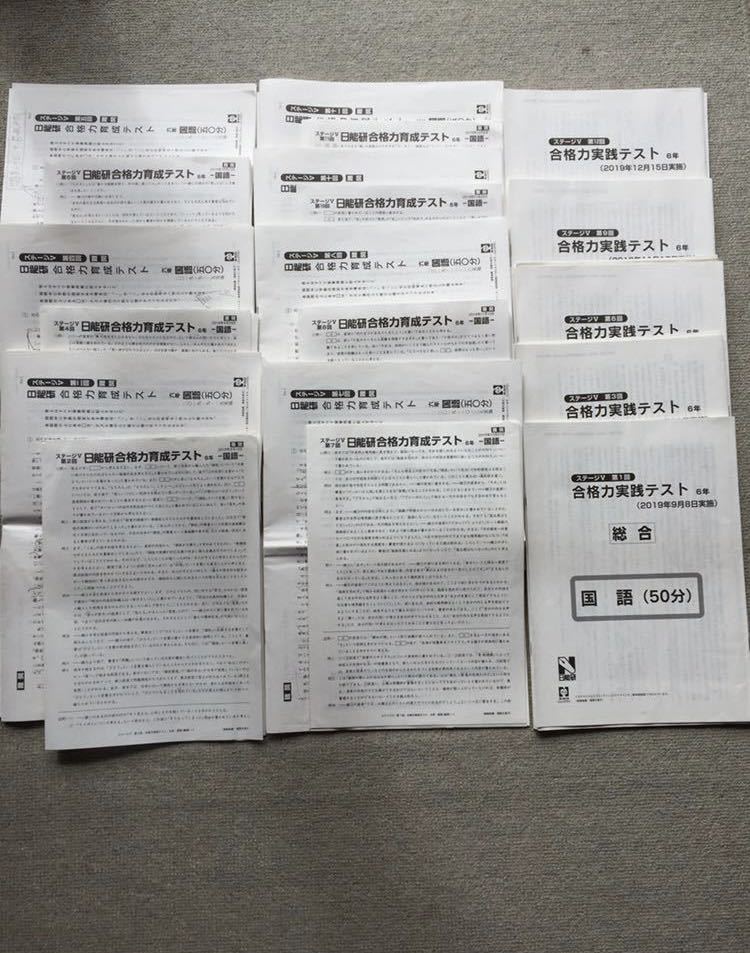 日能研 6年 合格力育成テスト＆合格力実践テスト 難関｜Yahoo!フリマ