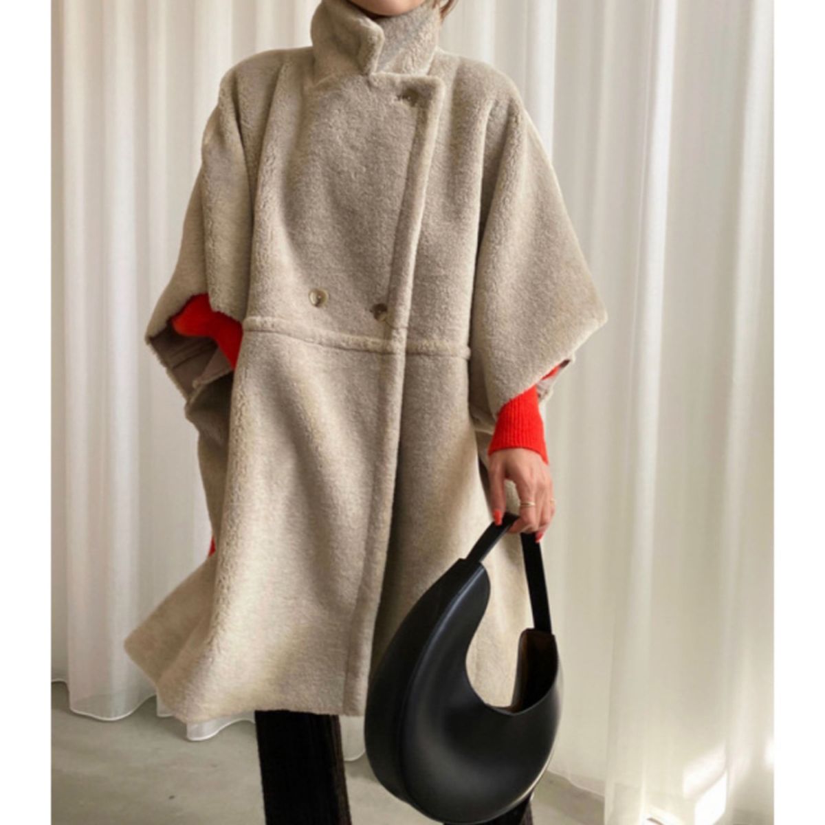 AMERI リバーシブルボアポンチョコート｜Yahoo!フリマ（旧PayPayフリマ）