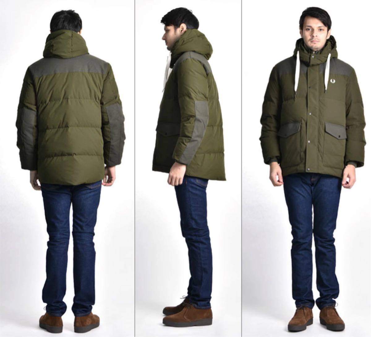 入手困難】FRED PERRY ダウンジャケット M 深緑 大きいサイズ 完売