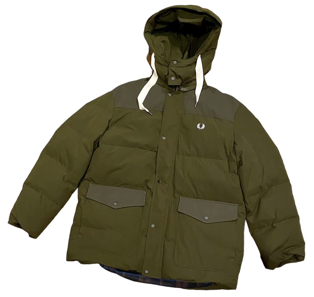 入手困難】FRED PERRY ダウンジャケット M 深緑 大きいサイズ 完売