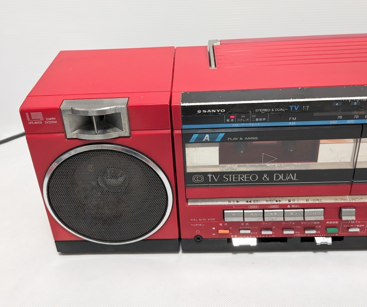 SANYO MR-FF8 ラジカセ カセットデッキ レッド 赤 サンヨー 三洋