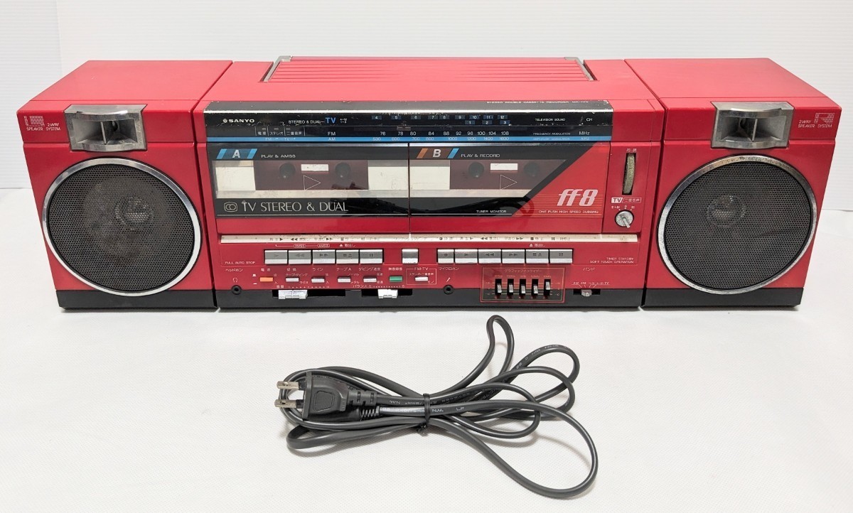 SANYO MR-FF8 ラジカセ カセットデッキ レッド 赤 サンヨー 三洋