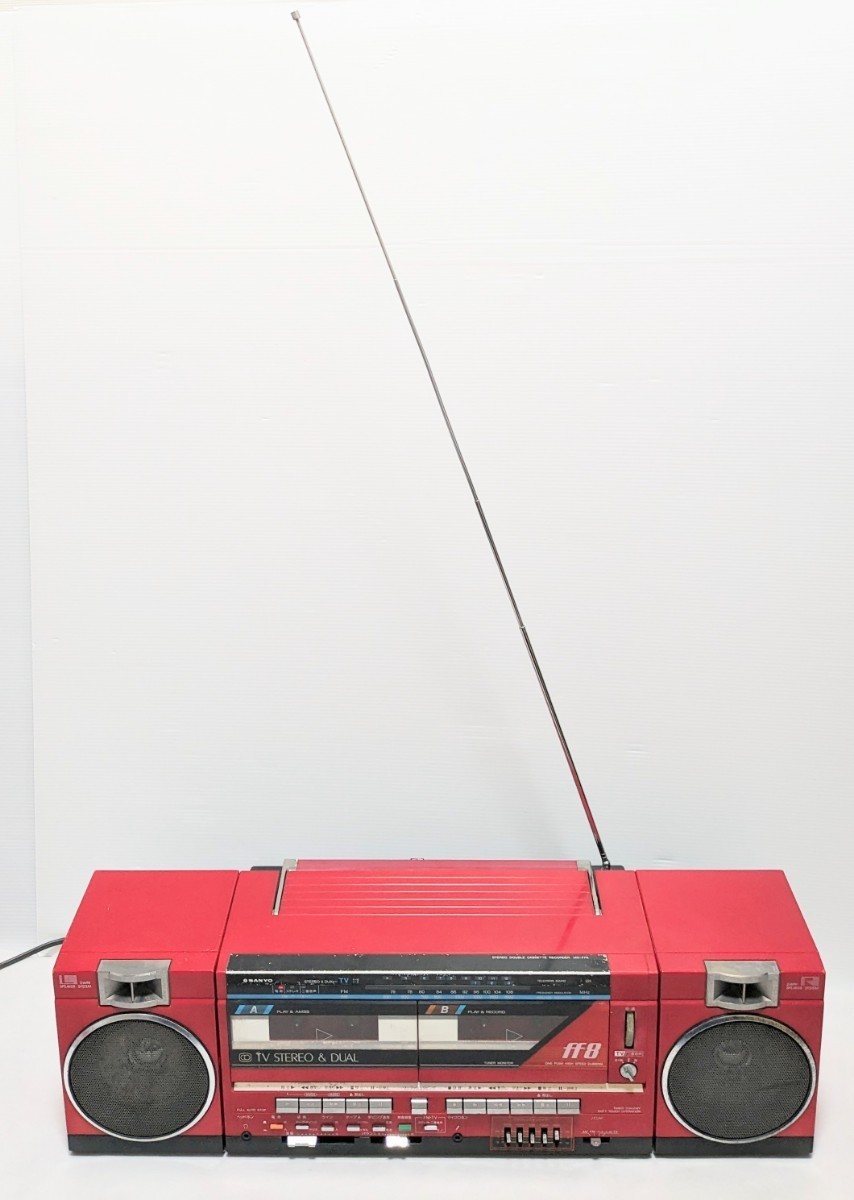 SANYO MR-FF8 ラジカセ カセットデッキ レッド 赤 サンヨー 三洋
