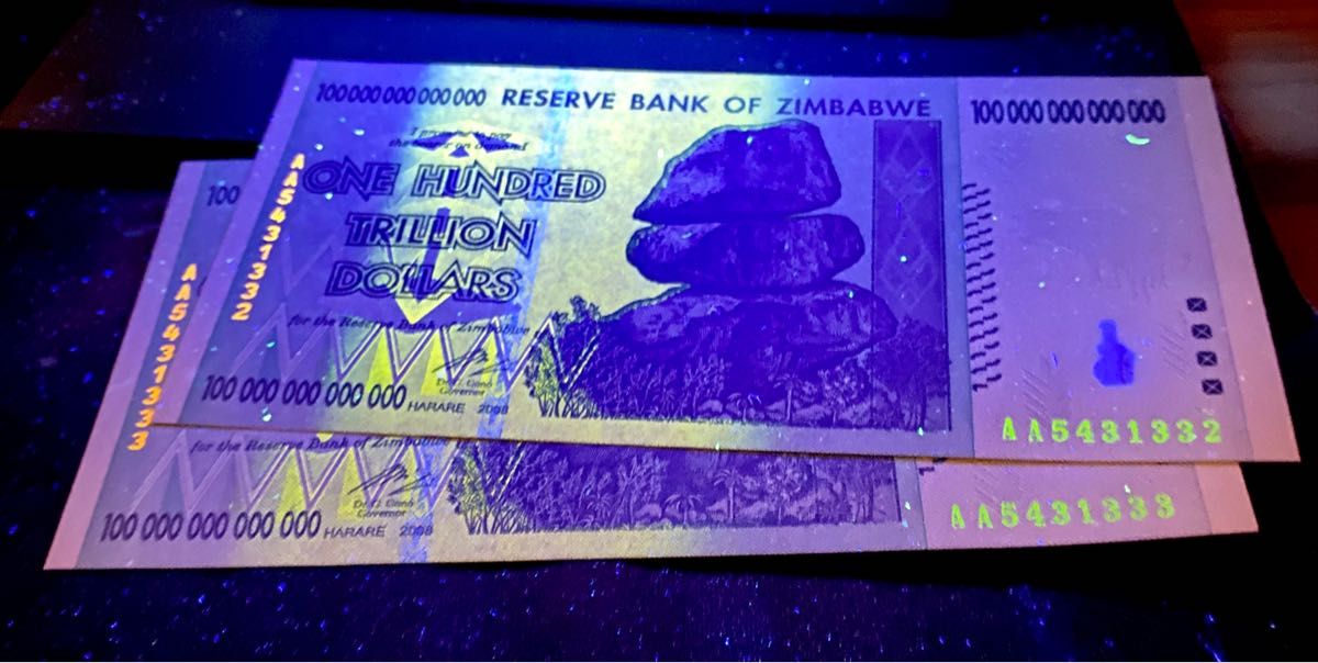 ジンバブエドル 本物 100兆ドル紙幣 未使用 2枚｜Yahoo!フリマ（旧
