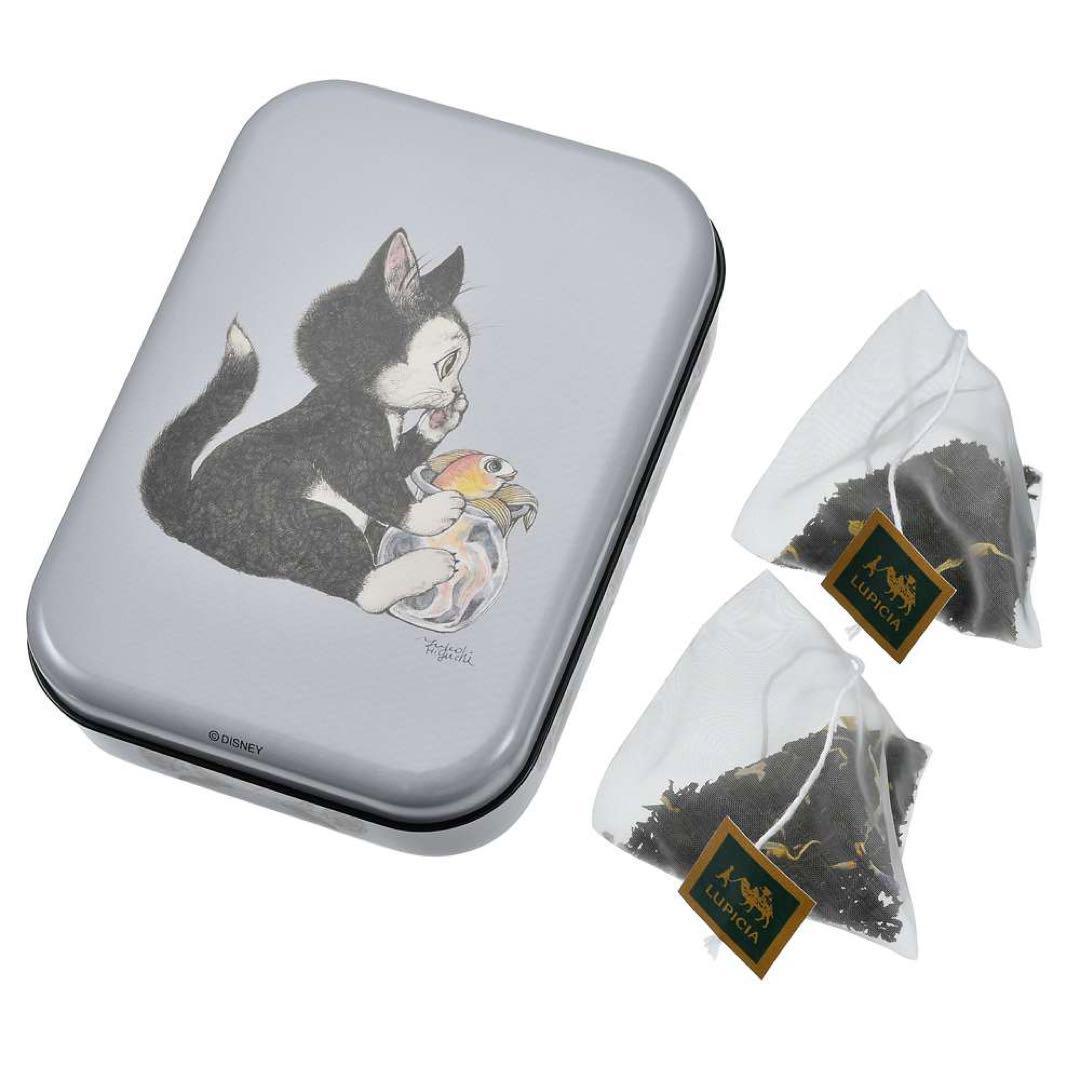 ディズニー ストア ヒグチユウコ フィガロ ＆ クレオ 缶 ステッカー