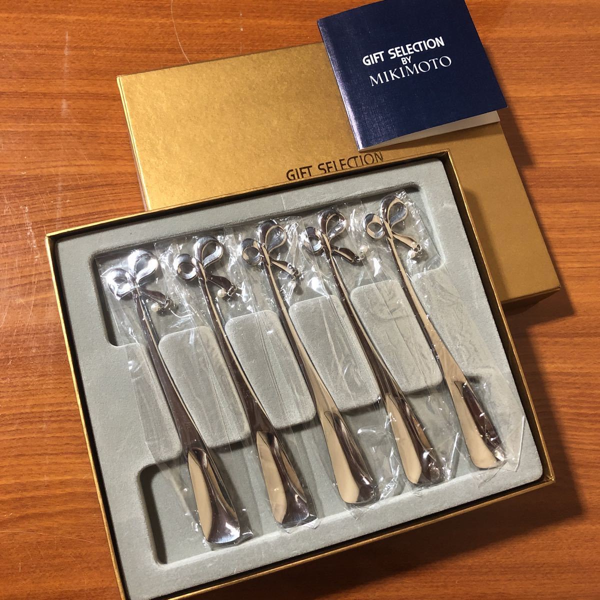 送料無料〉ミキモト スプーン カトラリー 真珠 パール リボン コーヒー