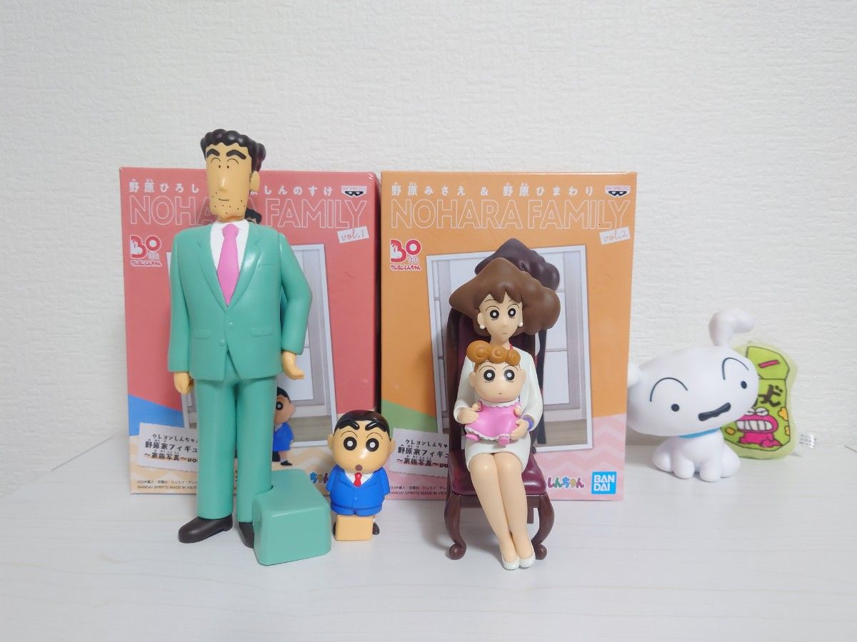 クレヨンしんちゃん 野原家 家族写真 フィギュア ソフビ シロ