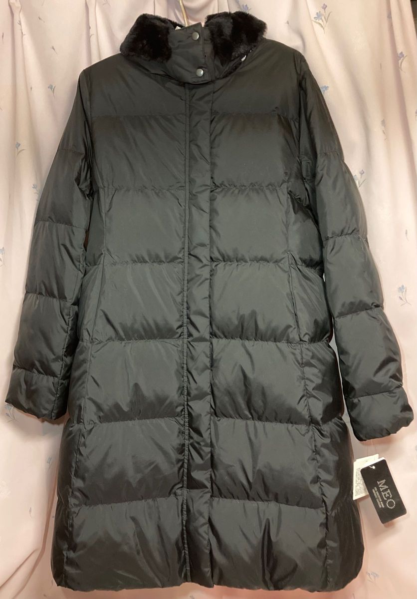 要在庫確認 未使用品 フード ファー付き ダウンコート ブラック L
