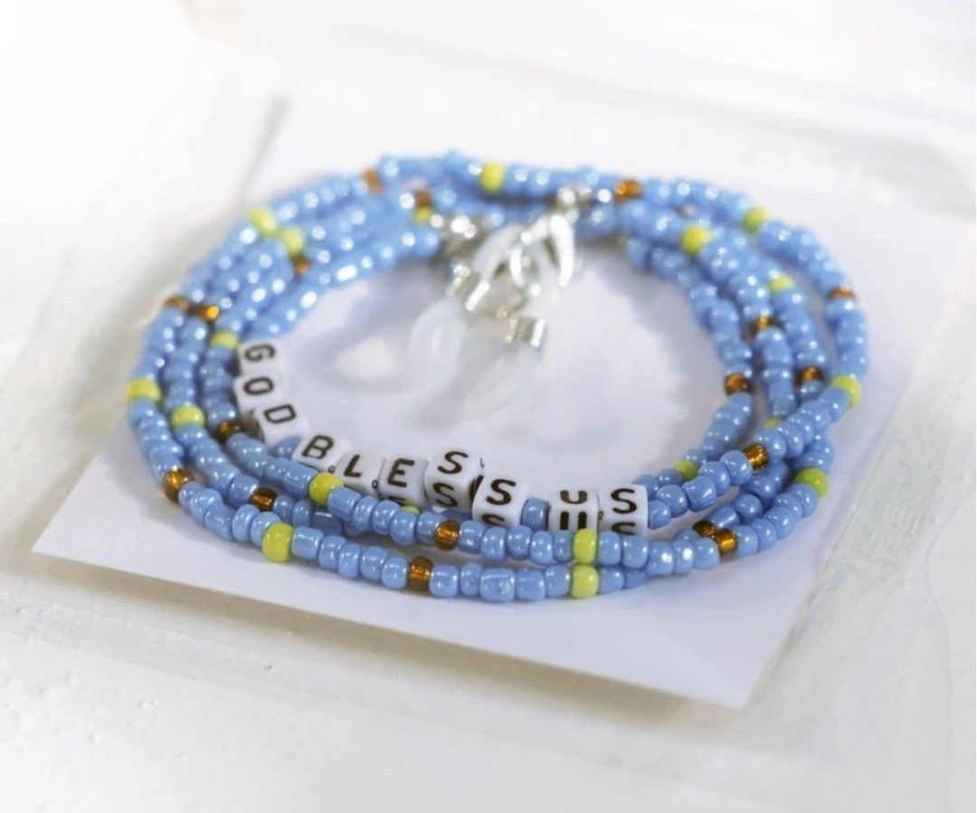 藤井風 ブルー GBU God Bless Us マスクストラップ 兼 ネックレス