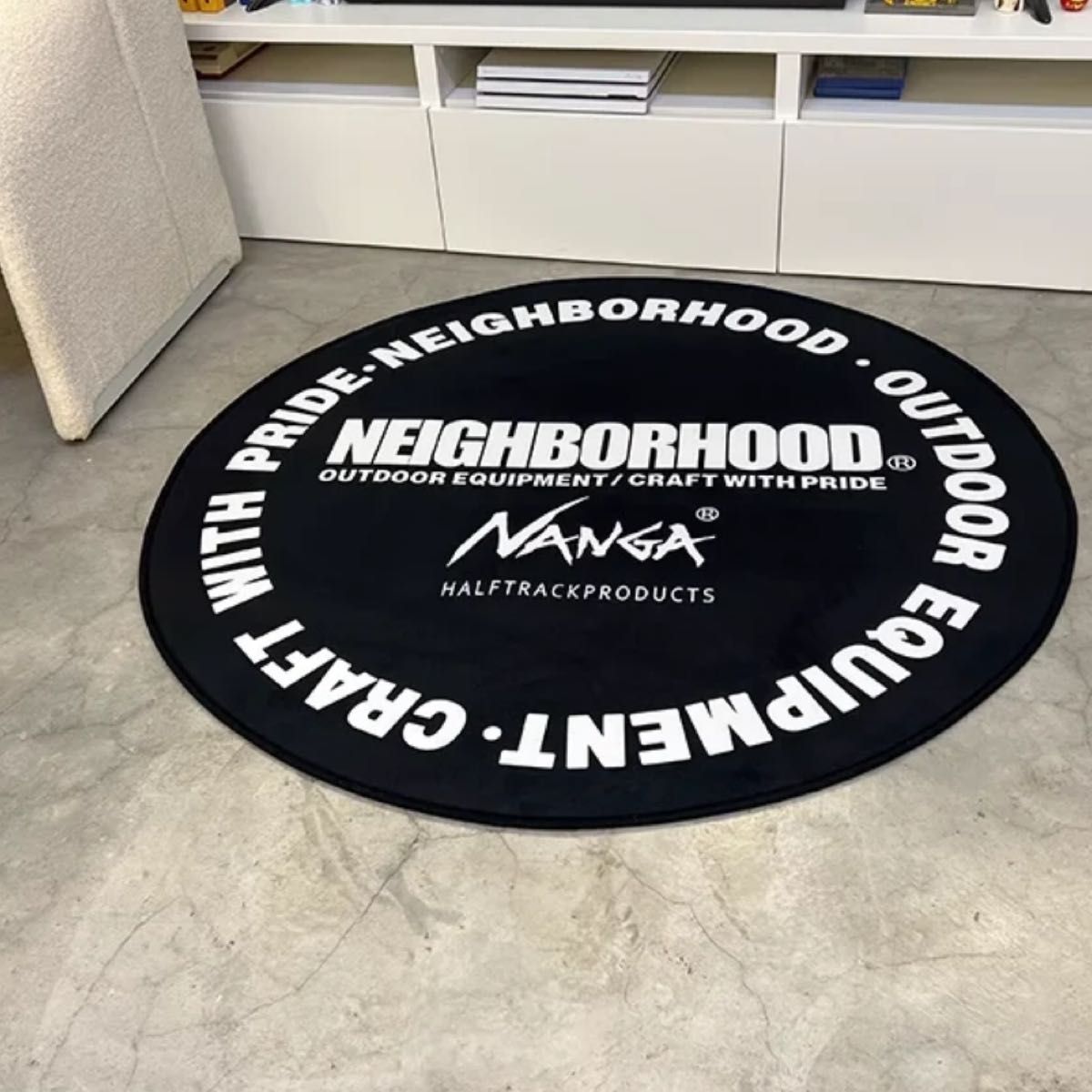 NEIGHBORHOOD×NANGA コラボ ラグ マット 円形ラグ ネイバーフッド