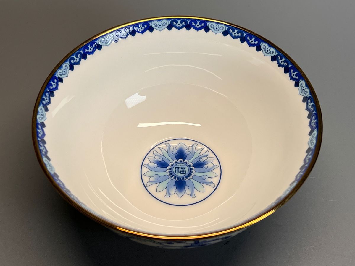 中国 大清乾隆年製在銘 薄胎青花 唐草紋 景徳鎮 陶磁器 碗 置物｜Yahoo