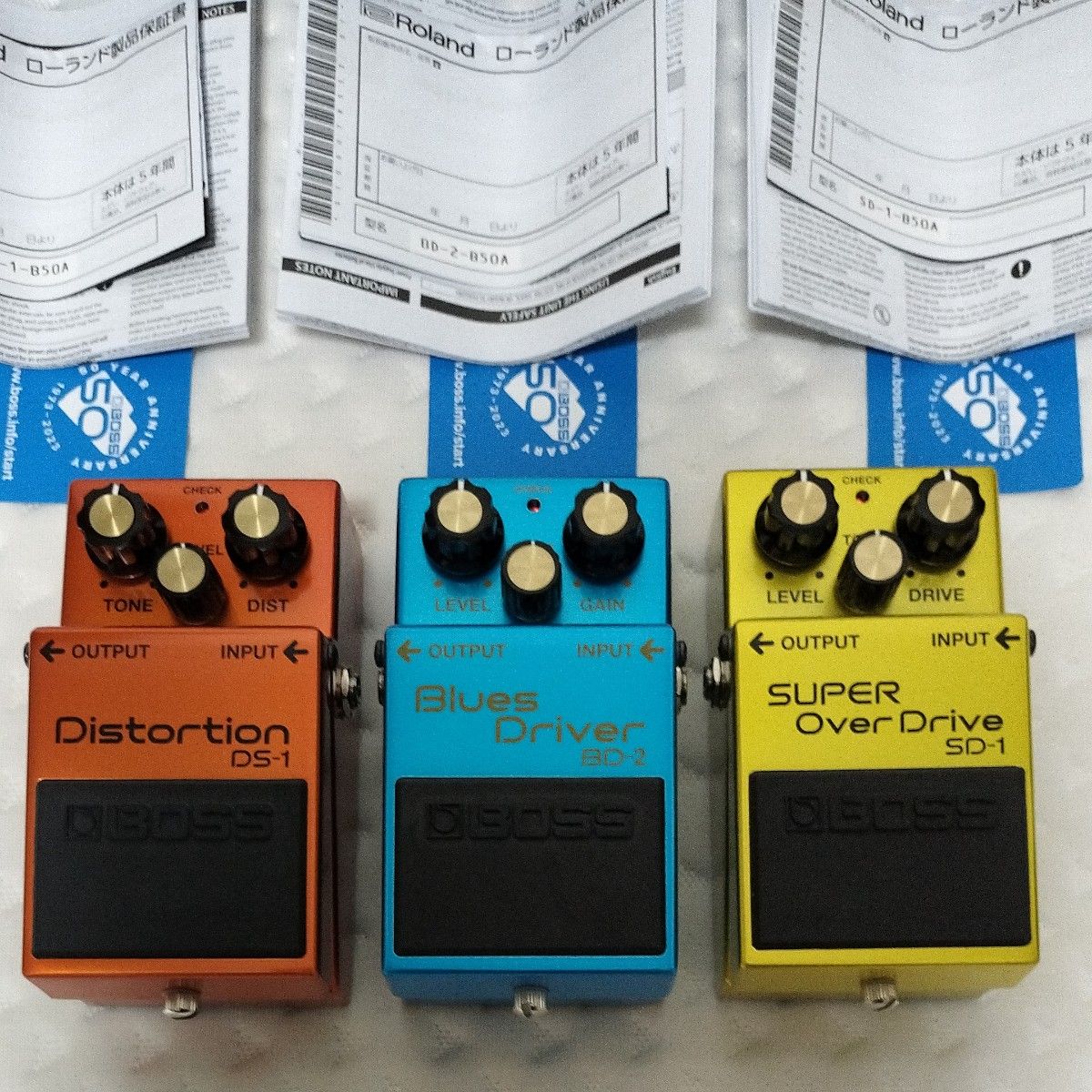 新品未使用 BOSS 50周年 記念 エフェクター SD-1 BD-2 DS-1ボス 3種
