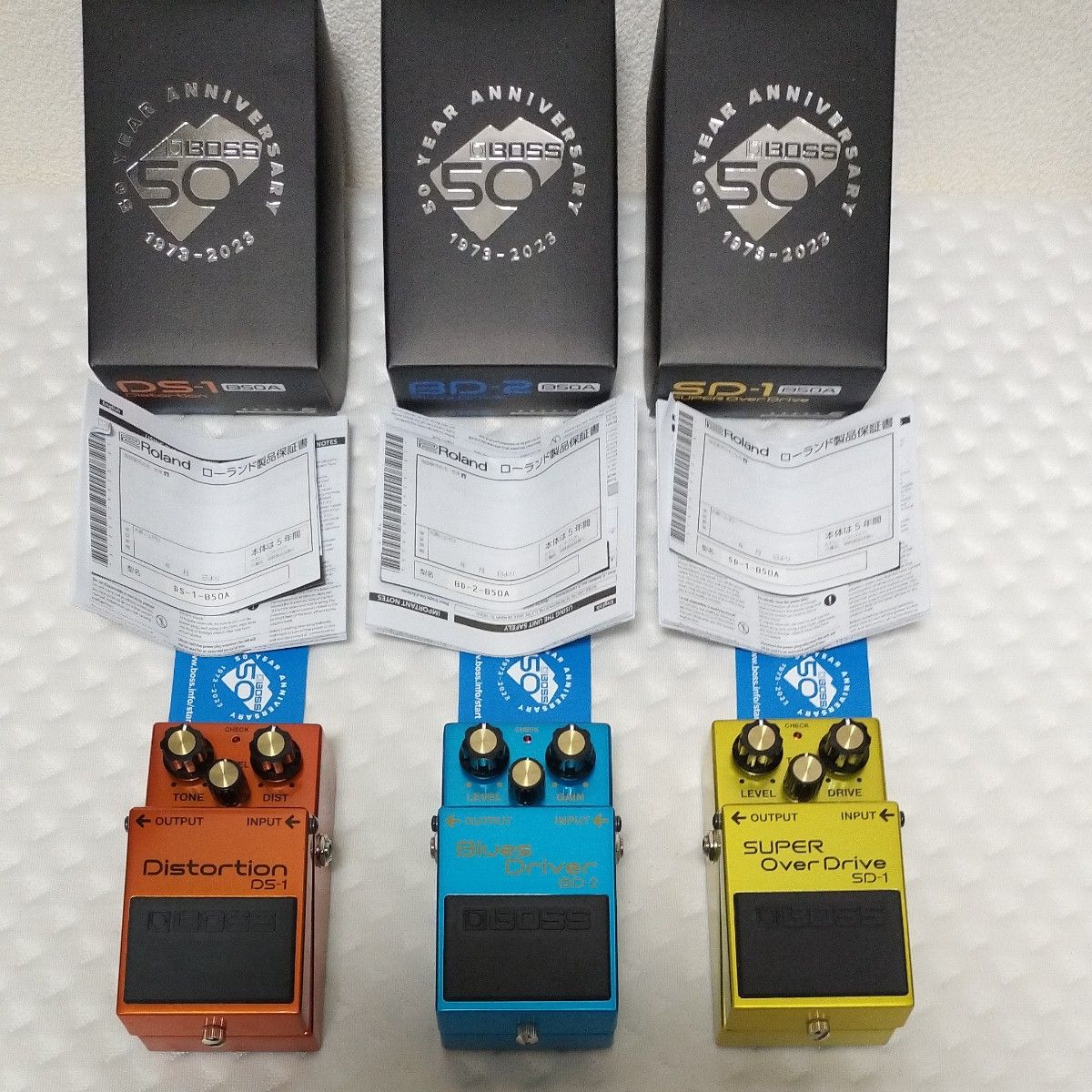新品未使用 BOSS 50周年 記念 エフェクター SD-1 BD-2 DS-1ボス 3種