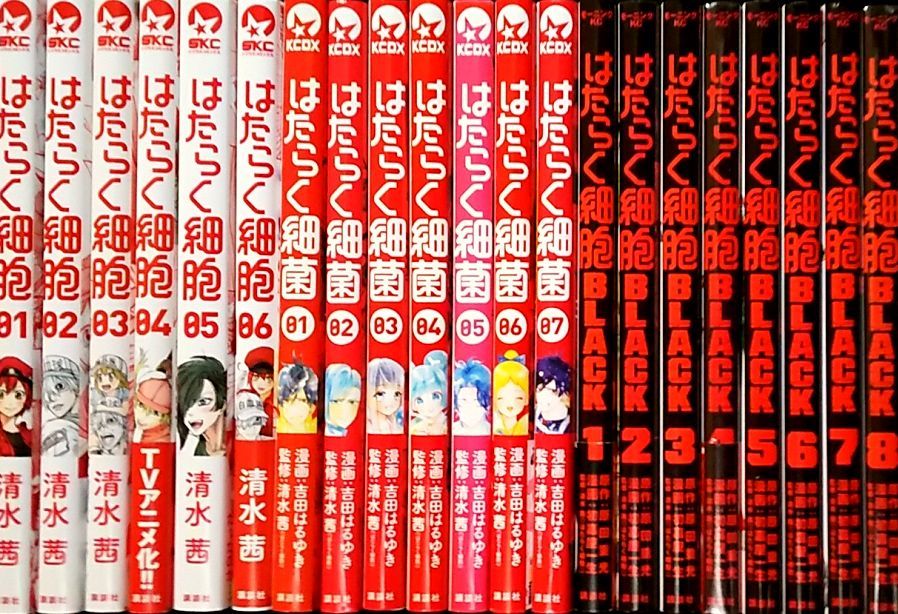 はたらく細胞 全6巻 はたらく細胞 BLACK 全8巻 はたらく細菌 全7巻