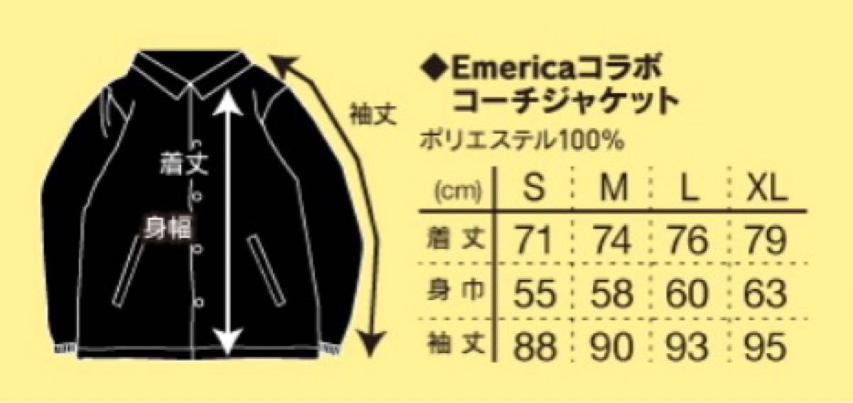 マンウィズ エメリカ コラボコーチジャケット Mサイズ MAN WITH A