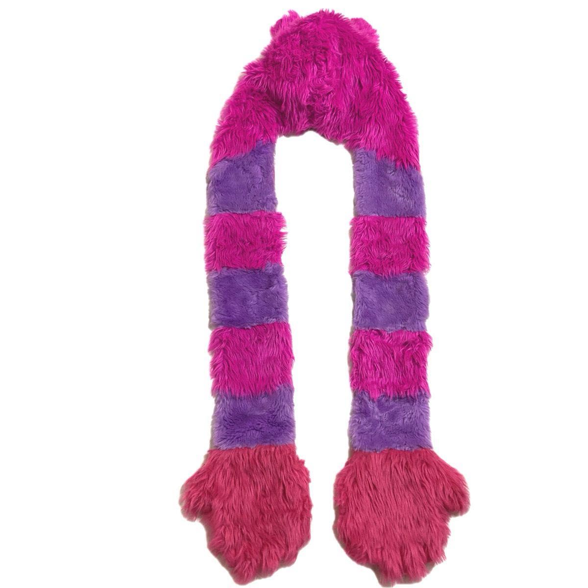 ディズニー チェシャ猫 ファンキャップ マフラー 手袋付き 帽子 被り物