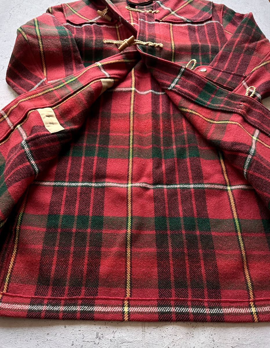 80s90s USA製 RALPH LAUREN TARTAN LONG DUFFLE VINTAGE アメリカ製