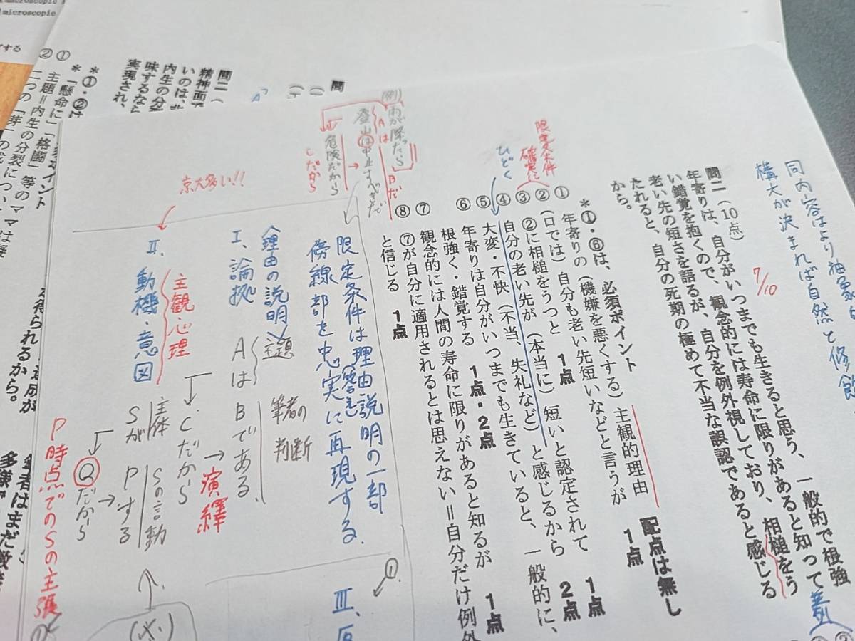 駿台 中野芳樹先生 締切り講座 22年度夏期 京大現代文 テキスト・板書