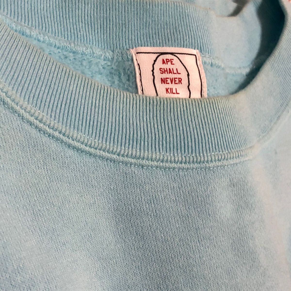 A BATHING APE BABY MILO スウェット サックスブルー L エイプ ベビー