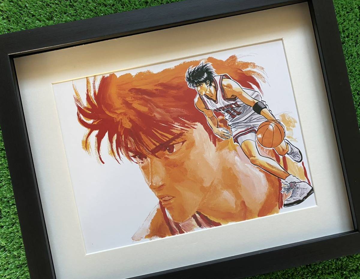 額装品】スラムダンク SLAM DUNK 流川楓 井上雄彦 イラスト 検)セル画