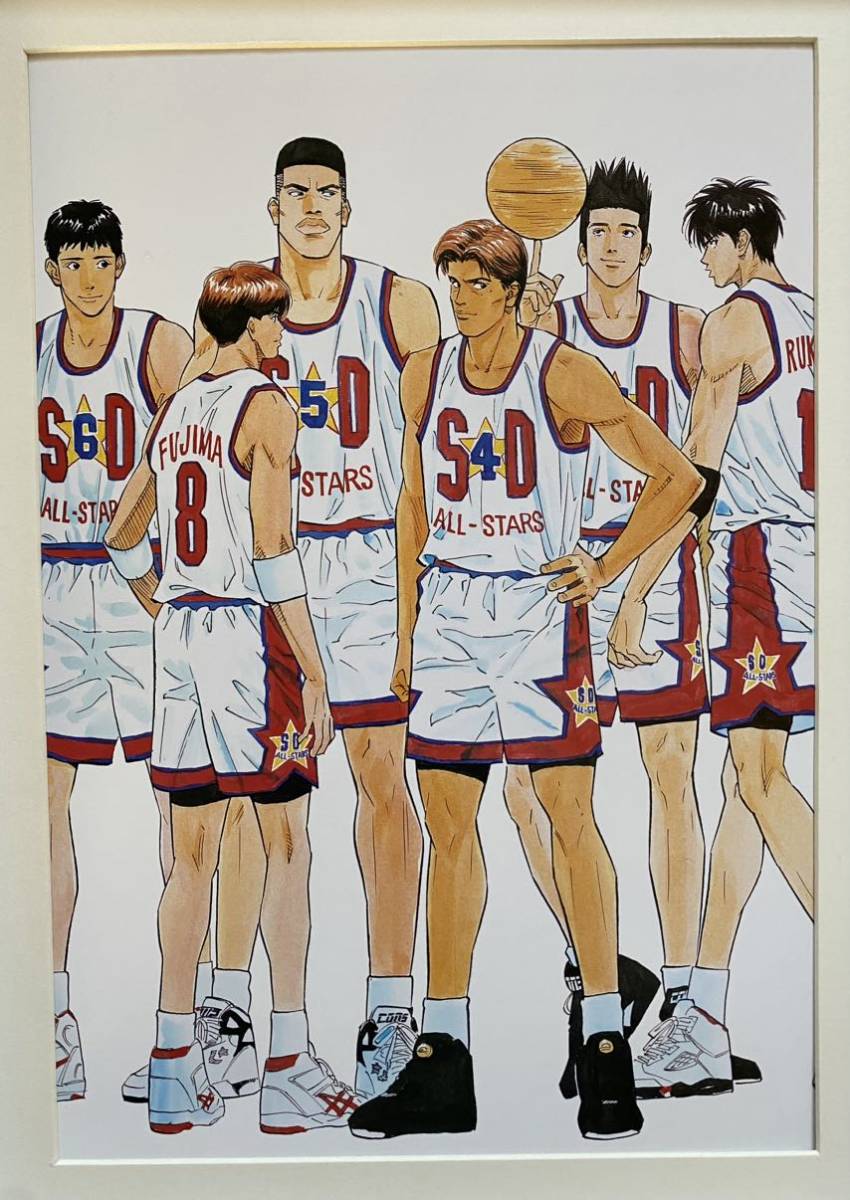 額装品】スラムダンク SLAM DUNK 海外版イラスト 井上雄彦 K 検)セル画