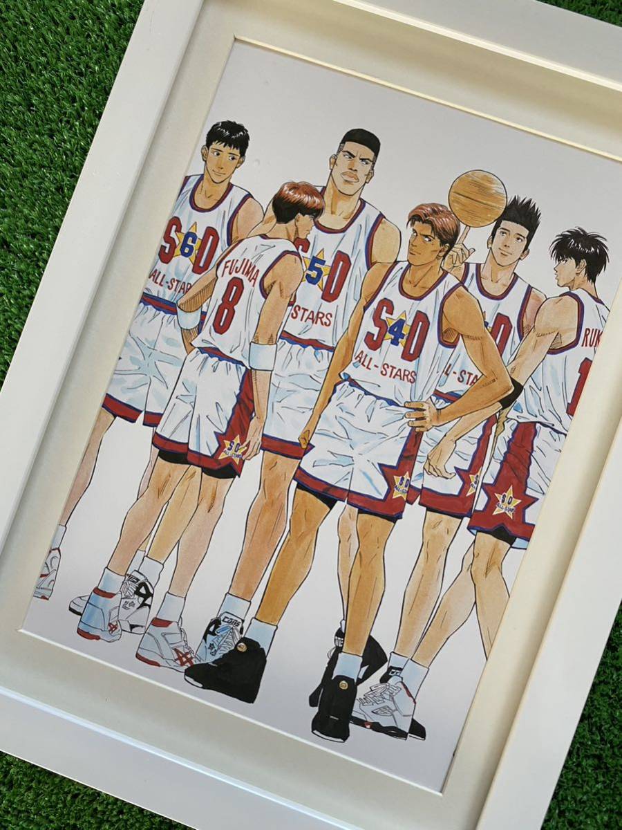 額装品】スラムダンク SLAM DUNK 海外版イラスト 井上雄彦 K 検)セル画