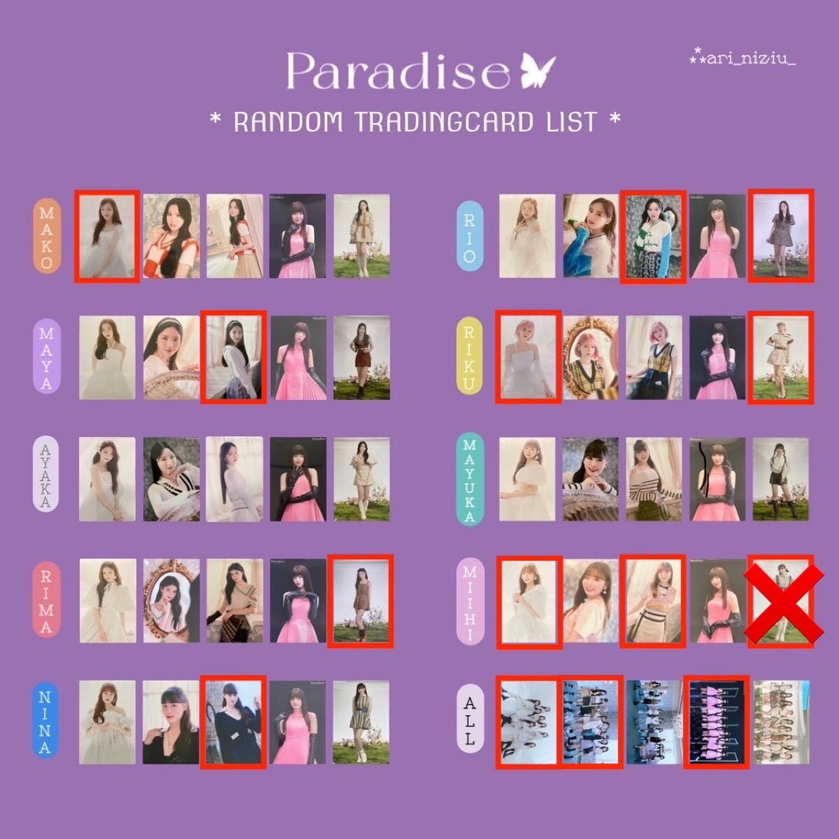 NiziU ALL Paradise ラントレ｜Yahoo!フリマ（旧PayPayフリマ）