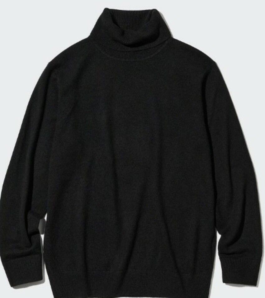 新品】カシミヤタートルネックセーター ユニクロ 2023年製 ブラックL