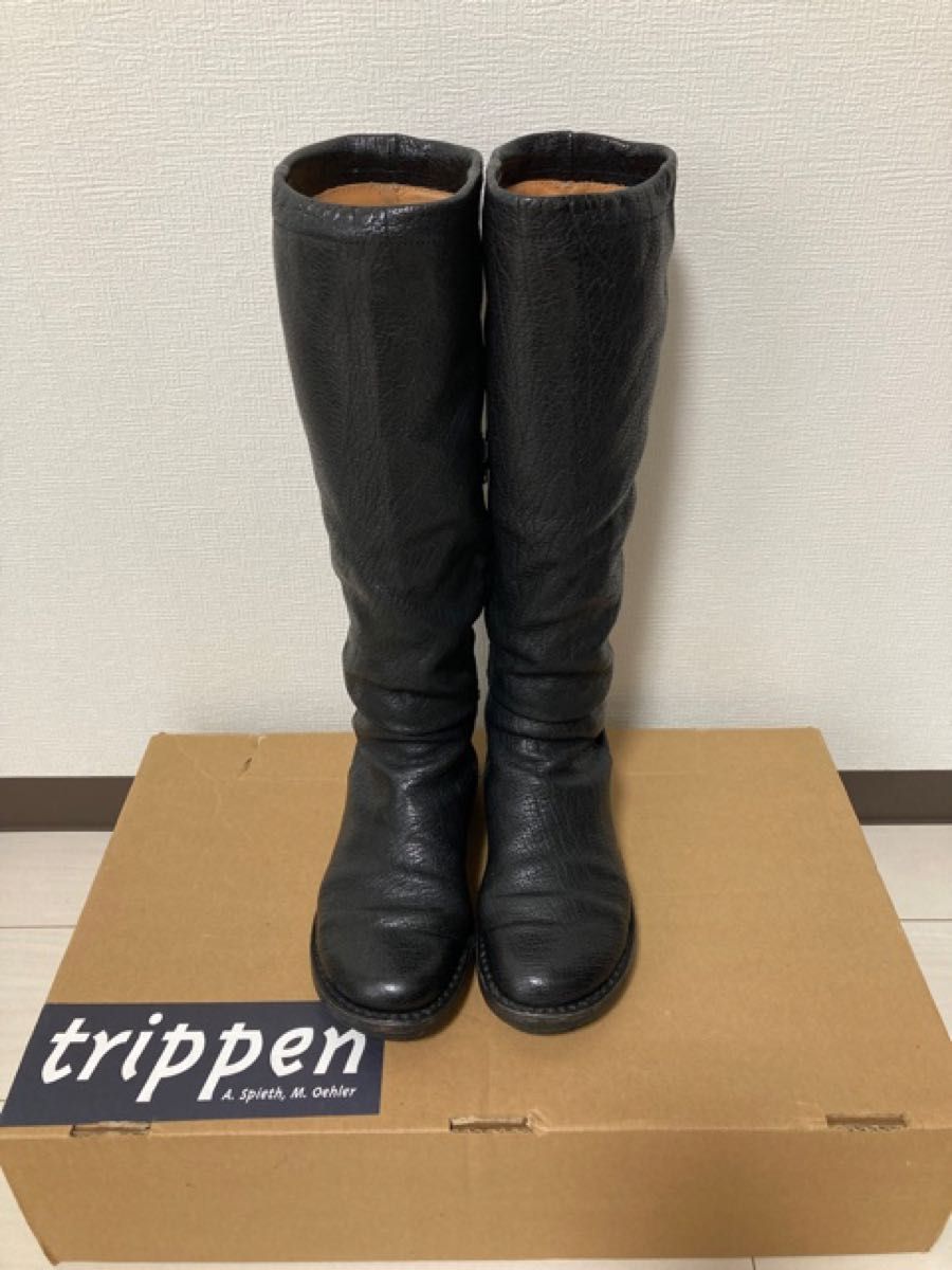 trippen トリッペン urban アーバン 35 ロングブーツ 革 レザー 無印