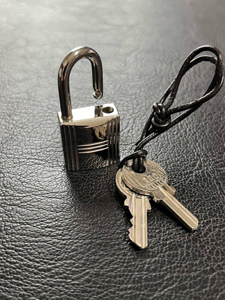 極美品 HERMES エルメス カデナ パドロック 南京錠 鍵 100 鍵2本付 未