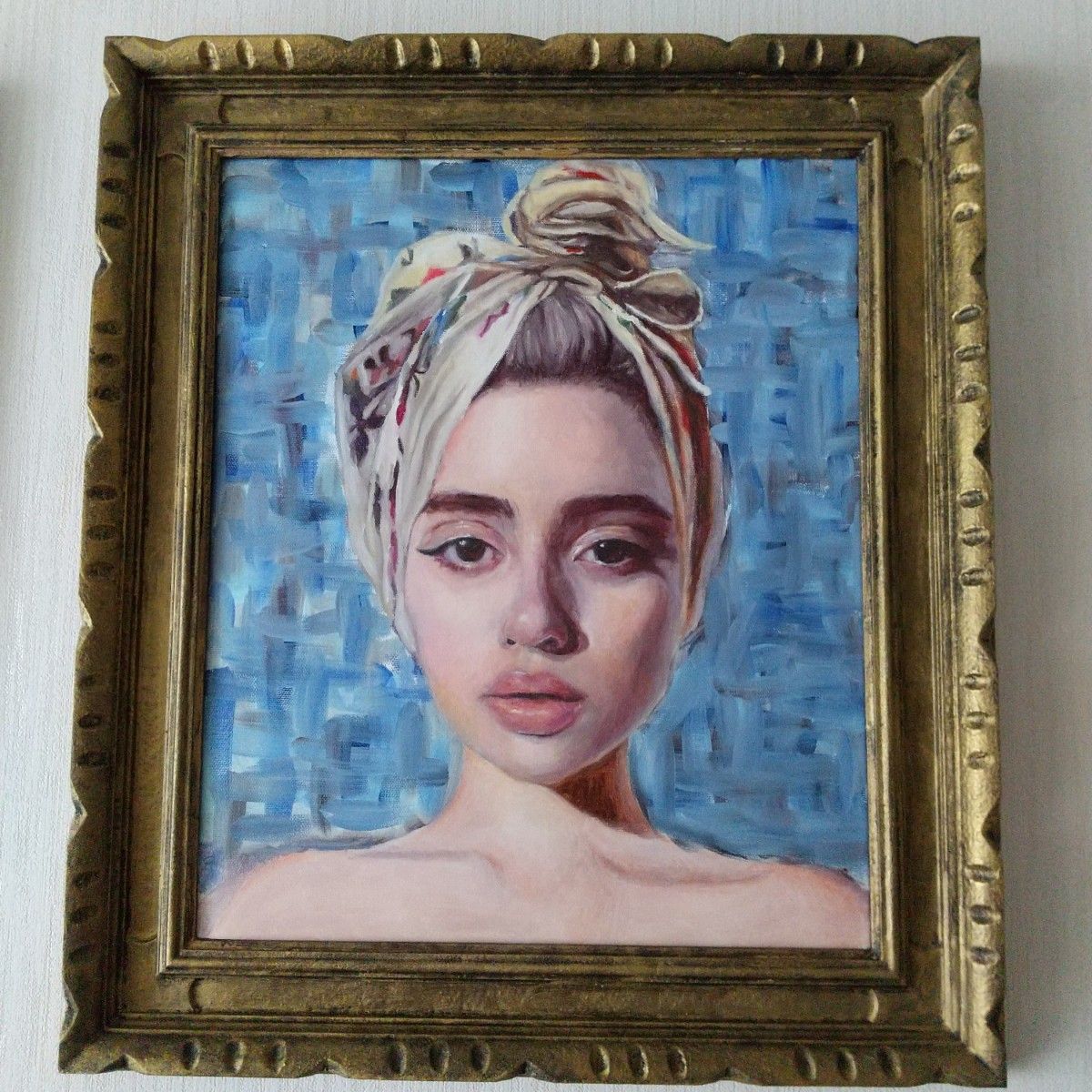 男性の肖像 油彩画 8号 F8 油絵 人物画#7 男性の肖像 油彩画 8号 F8