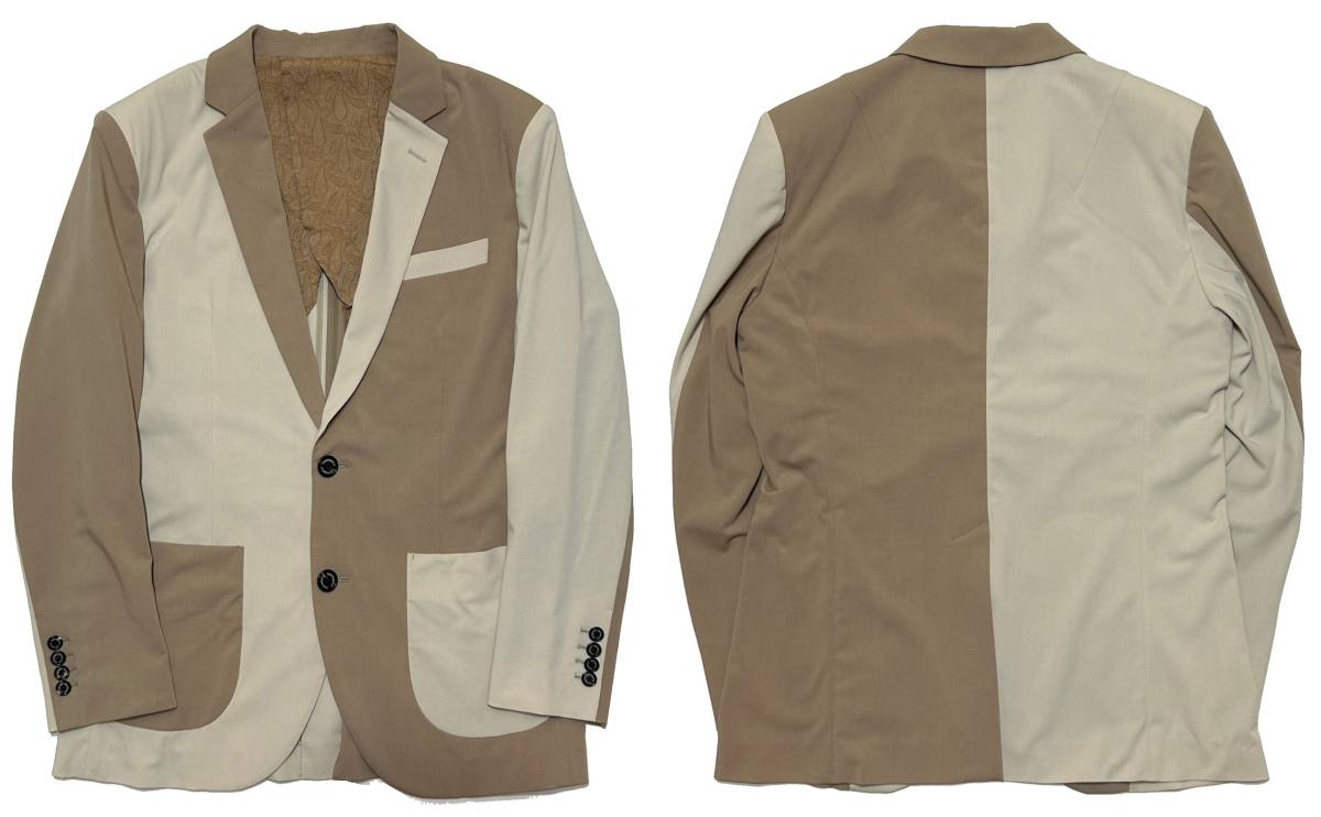 LEON掲載 定価15万 1piu1uguale3 STRETCH CRAZY JACKET&SLACKS サイズ