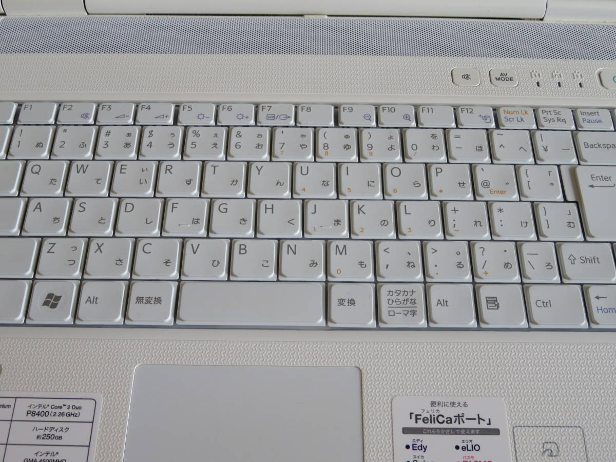 ジャンク扱い】SONY Windows Vista ノートパソコン VAIO VGN-NS50B PCG