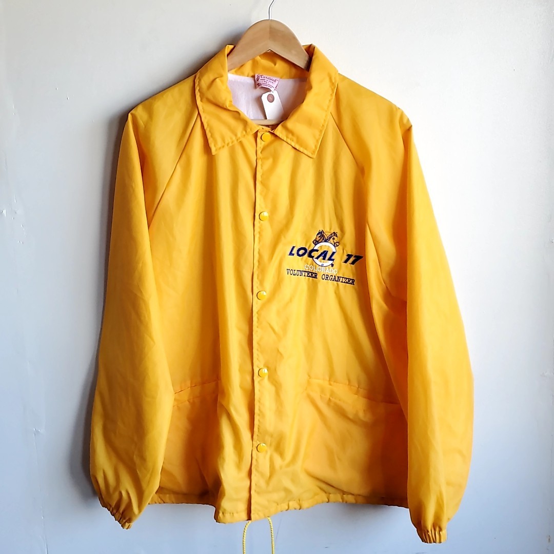 C16 90s USA製 Cardinal ナイロン コーチジャケット sizeXL 黄色