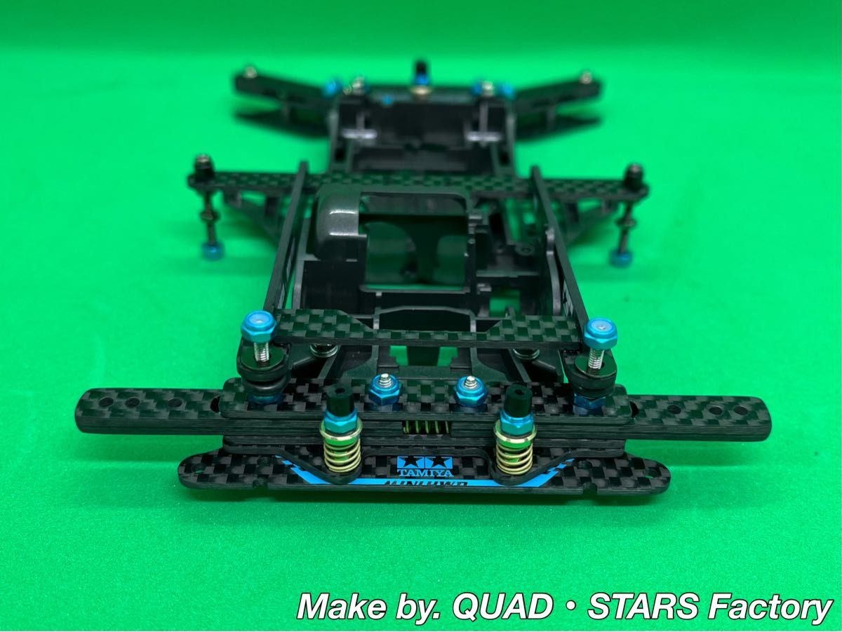 ミニ四駆パーツ】カーボン 2軸ATスライドダンパー＋1軸リヤアンカー＋