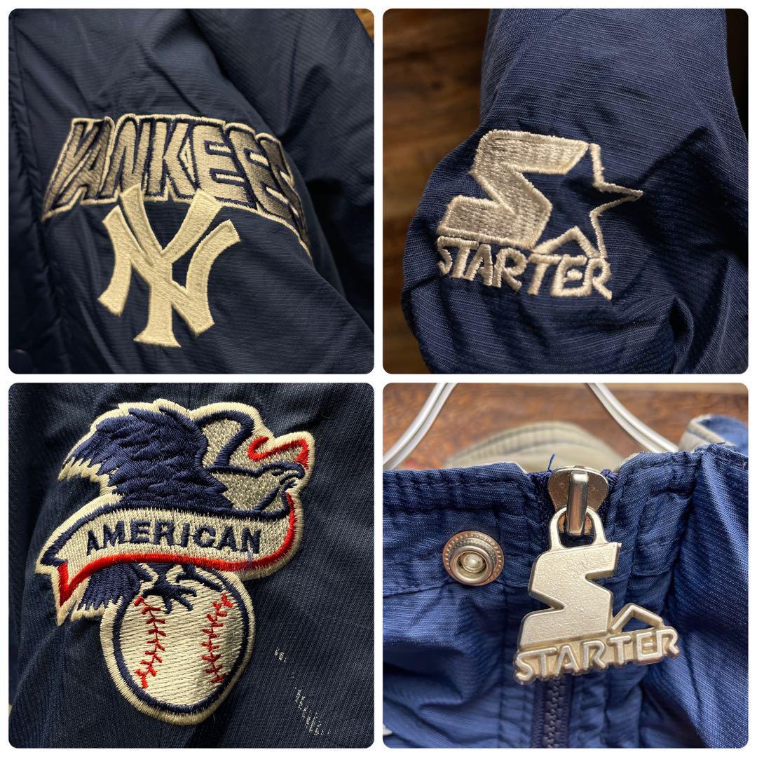 STARTER スターター ニューヨークヤンキース ナイロンジャケット 紺