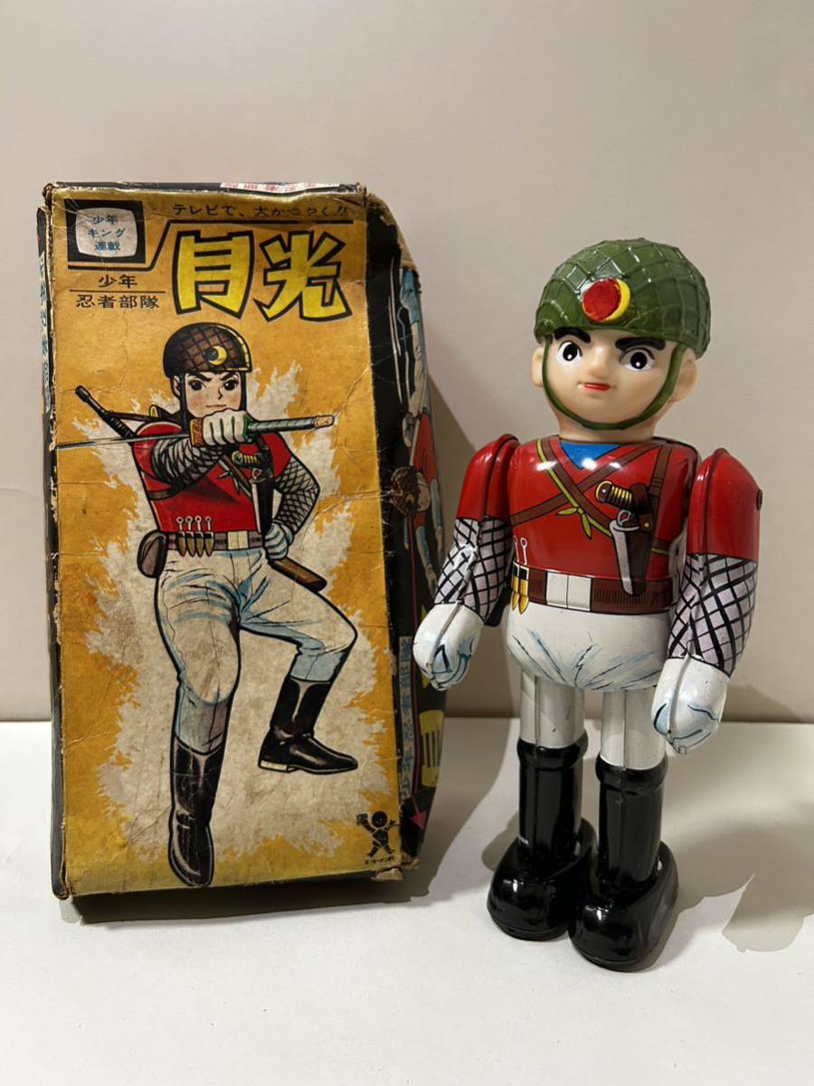 Yahoo!オークション - 忍者部隊月光 幻の後期版 箱付 ブリキ 歩行 可動