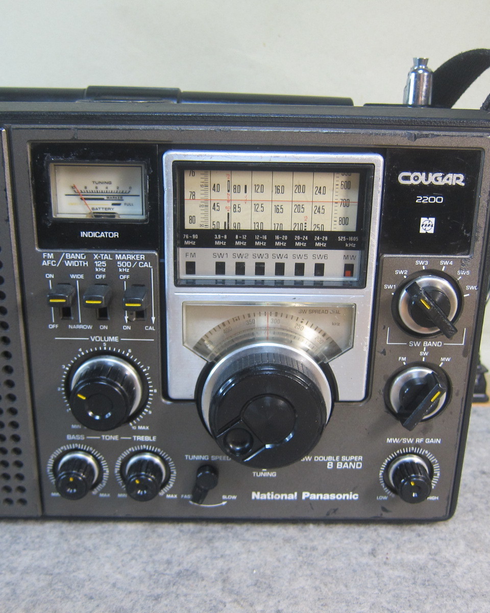 National クーガー2200 RF-2200 FM/MW/SW6バンド 電源表示付 AC