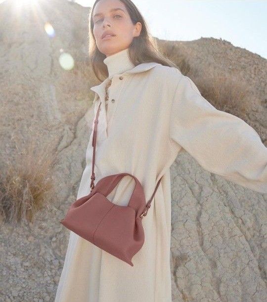 POLENE ポレーヌ Numero Neuf Mini パウダー ピンク ハンドバッグ