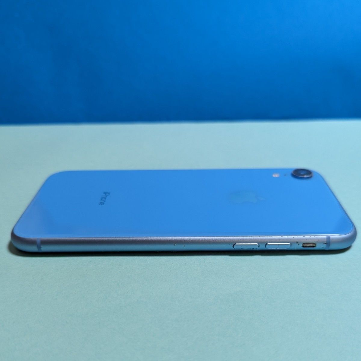 バッテリー87%】iPhone XR 64GB ブルー SIMフリー 最新iOS17 ガラス