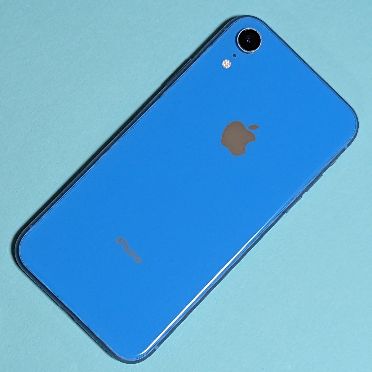 バッテリー87%】iPhone XR 64GB ブルー SIMフリー 最新iOS17 ガラス