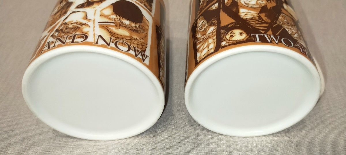 美品】ワンピース 限定マグカップ 2個セット TWO YEARS AGO AND NOW